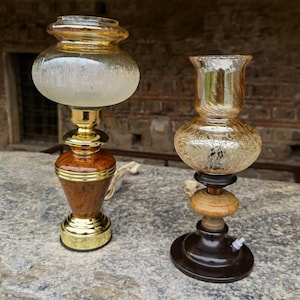 Pair of two lamps, decorative tabletop lamps, 1980&#39;s home decor lamps