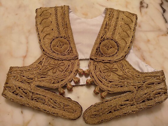 Hand embroidered ottoman style vest, vintage women