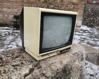 Sharp vintage CRT television, color screen 35cm, Sharp gaming TV monitor