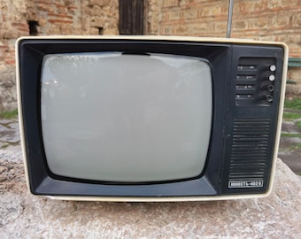 Junost 402B 1970's TV, Vintage CRT Television, Black and