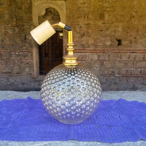 1960&#39;s vintage ceiling, pendant lamp, sphere glass and brass ceiling lamp