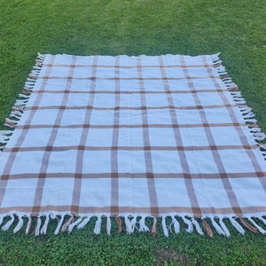 Italian vintage bedspread, Italian 70s home decor, woolen bed cover