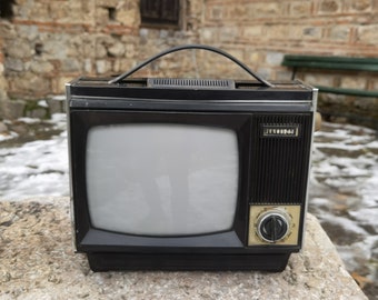 Junost S-1 vintage USSR television, portable 1970's black and white TV