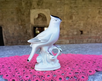 Porcelain bird figurine, retro home decor, 1970&#39;s figurine of porcelain