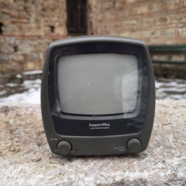 Mini portable CRT television, Supportplus vintage portable television- wireless monitor