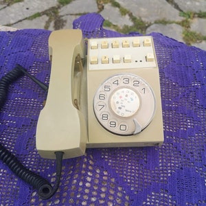 Retro desk telephone, rare Iskra office phone from the 1970&#39;s