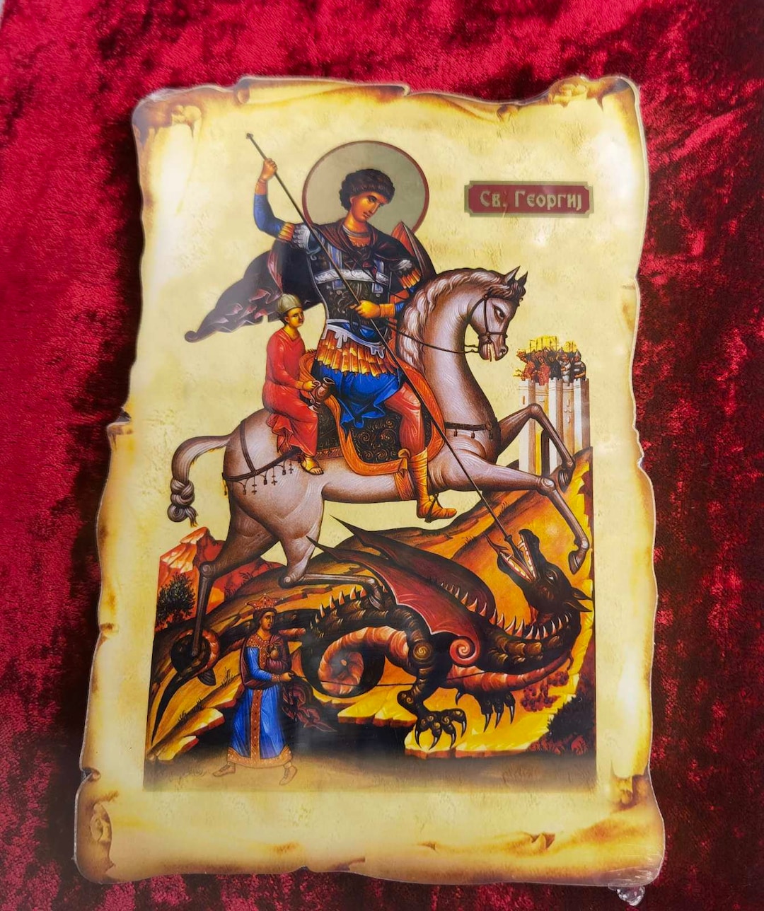 Orthodox Christian Icon of Saint George, Eastern Christian Icon of ...