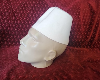 Albanian traditional hat, Albanian men&#39;s white hat - qeleshe
