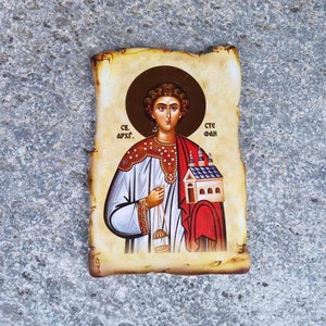 Orthodox Christian Icon of Saint Stephen, Orthodox Christian Icon of Sveti Stefan