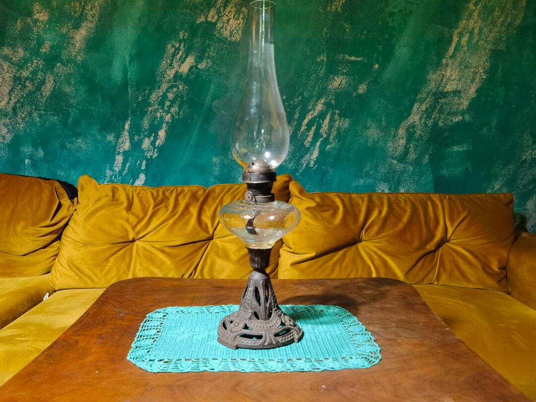 Antique Oil Lamp, Early XX Oil Lamp, Amazing Antique Condition Etsy