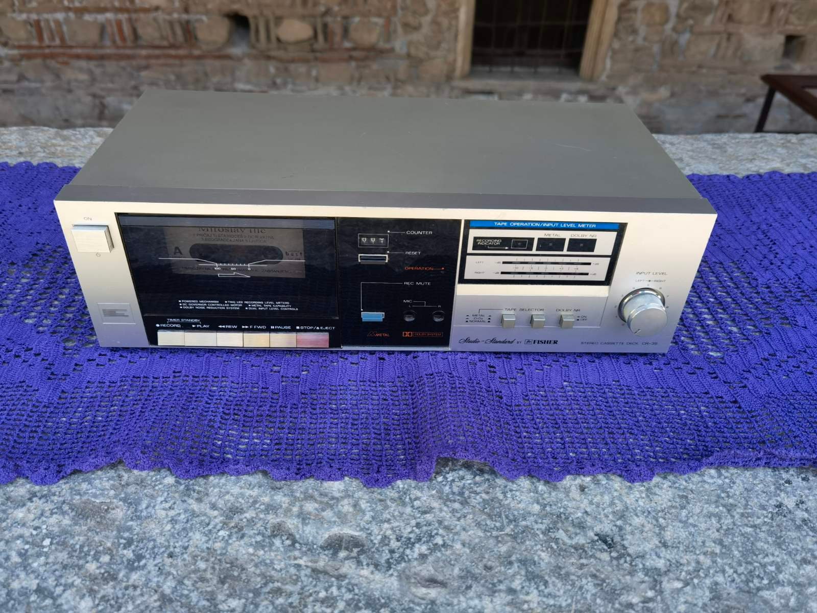 Vintage cassette player deck Fisher CR35 stereo cassette Etsy