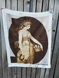 Vintage gobelin needlepoint tapestry, NOT finished gobelin needlepoint product logo