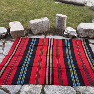 Woolen handmade rug, 1950&#39;s high quality organic wool rug, primitive and rustic looks