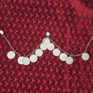 Primitive folklore necklace, silver handmade antique necklace, jewelry of Macedonian folklore costumes