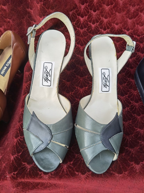Italian women vintage shoes lot of 6, retro made … - image 3