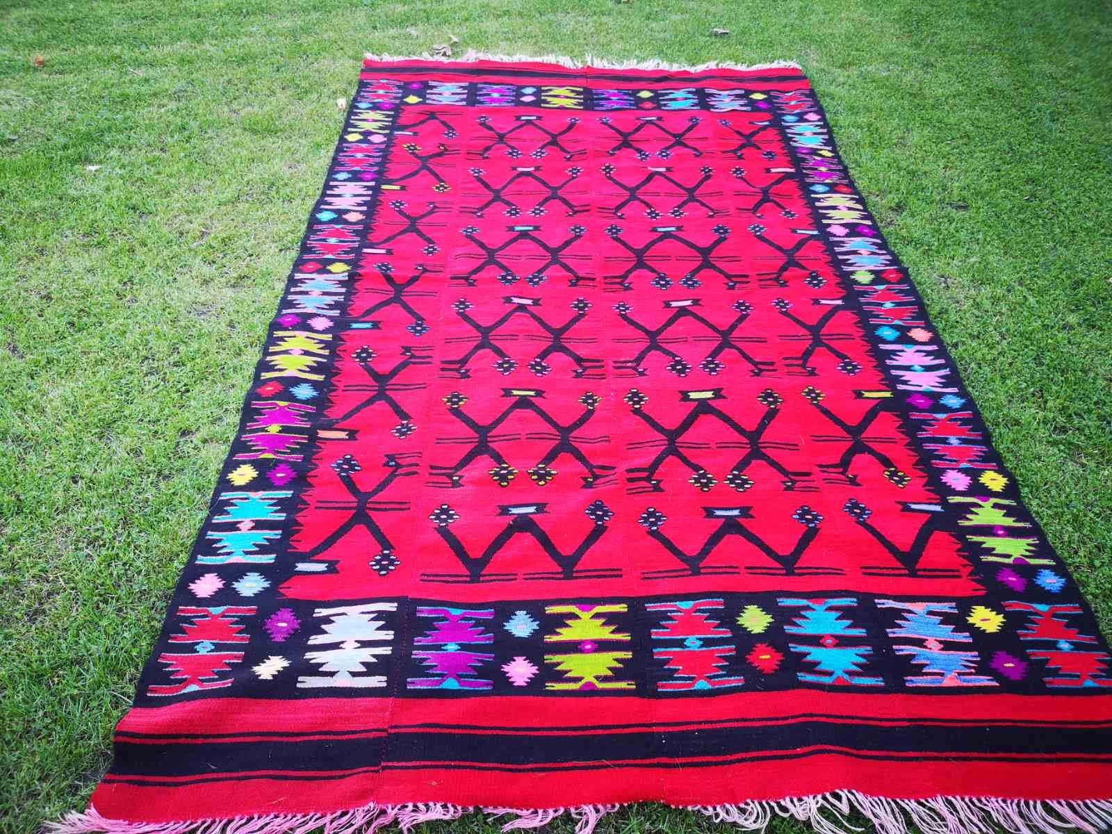 1600px x 1200px - Antique Hand Woven Rug Ethnic Macedonian Old Rug - Etsy