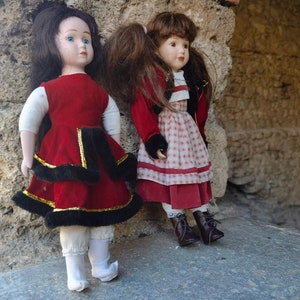 Two vintage dolls, 1960&#39;s dolls with natural hair, collectible vintage dolls