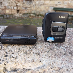 Aiwa PS151 portbale cassette player and Philips AZ-6811 portable CD player