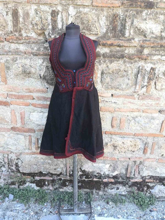 Heavy and long antique ethnic vest, Part of Vlasi 