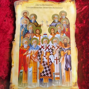 Orthodox Christian Icon of Holy fifteen martyrs of Tiveriopolis