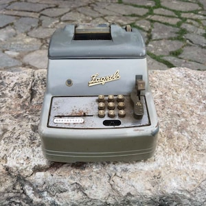Electronic calculating device TRS Zagreb Simplex, 1960&#39;s vintage calculator