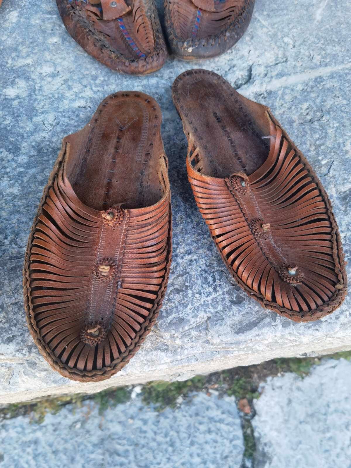 Lot of Four Handmade Leather Folklore Shoes, Antique and Primitive Leather  Shoes -  Norway