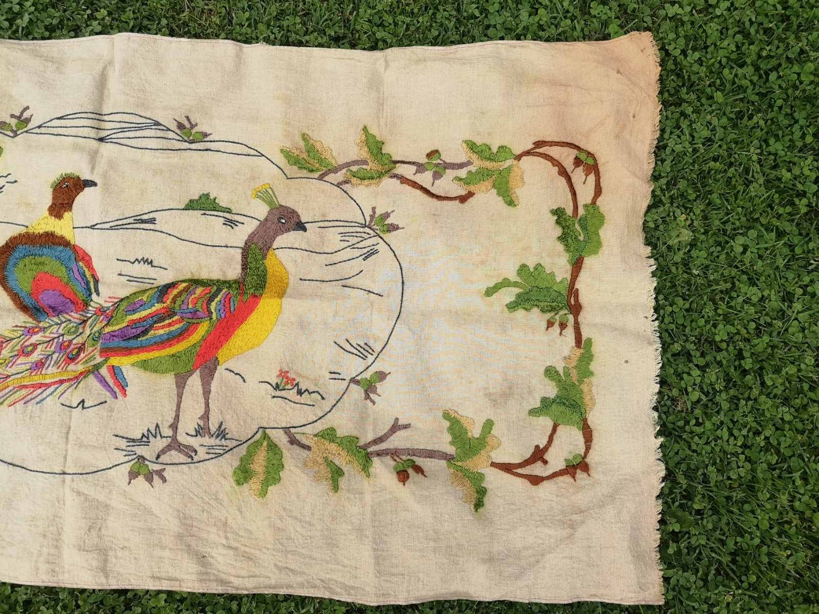 Buy Vintage Wall Tapestry Hand Embroidered With Silk Thread Online in