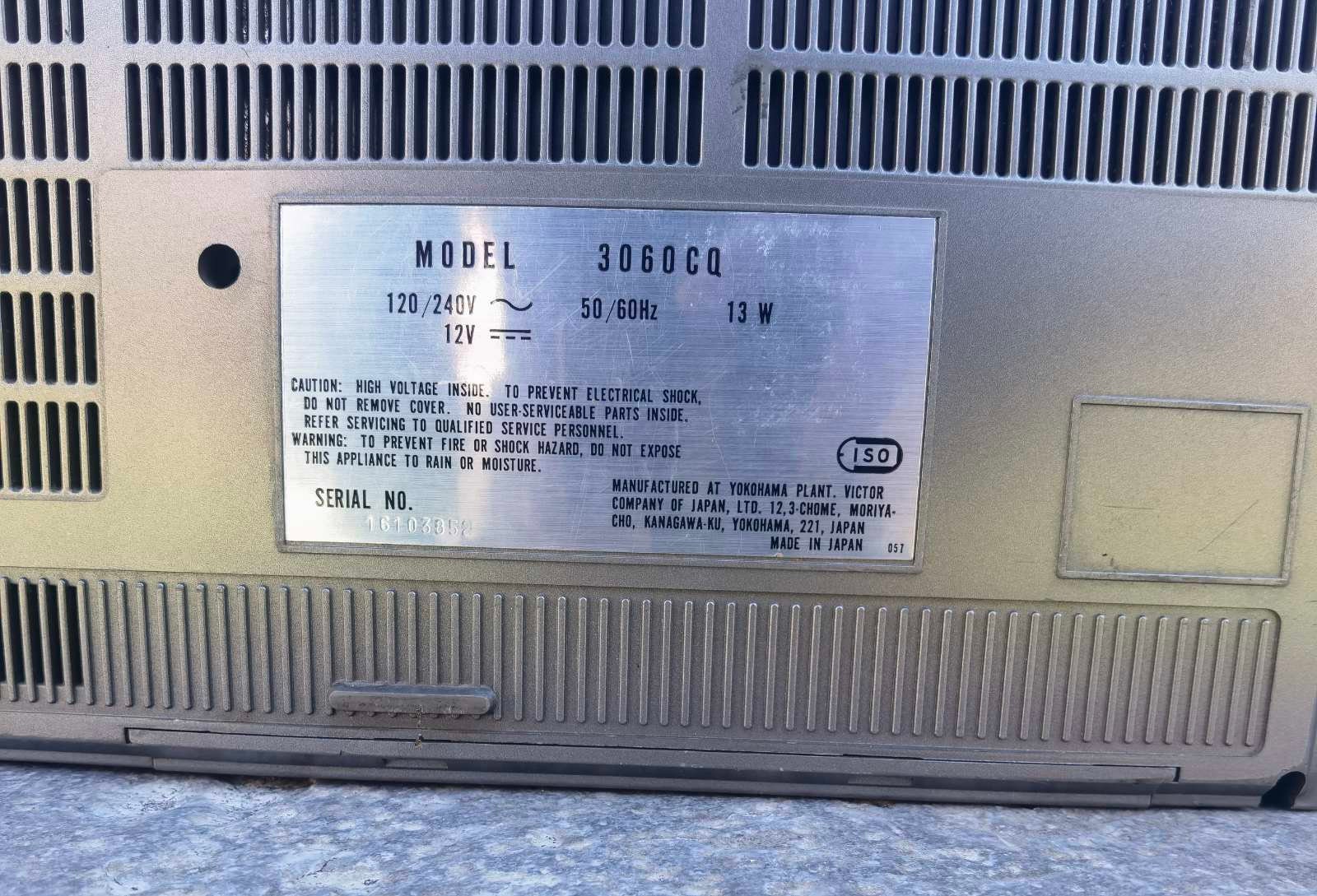 Vintage JVC Radio TV Cassette Recorder, Retro JVC Nivico Model