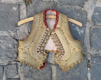 Reserved for AK. Mavrovo, Dolna Reka bride's vest, antique extremely rare bride's embroidered vest