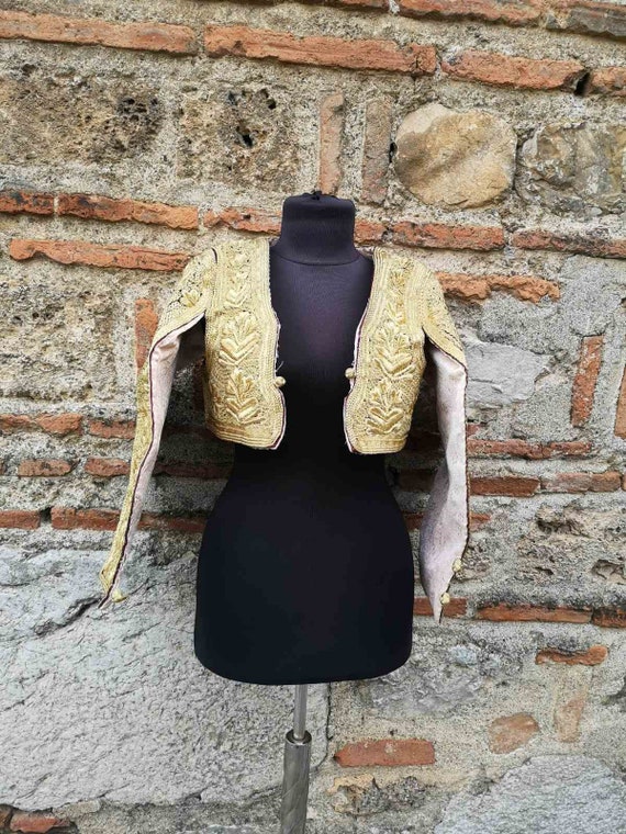 Gold thread embroidered Albanian vest, Ottoman inf