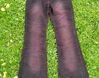 Vintage 1990's bell bottoms pants, velvet bell bottoms pants