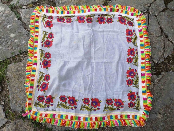 Handmade colorful and hand knitted on the sides he