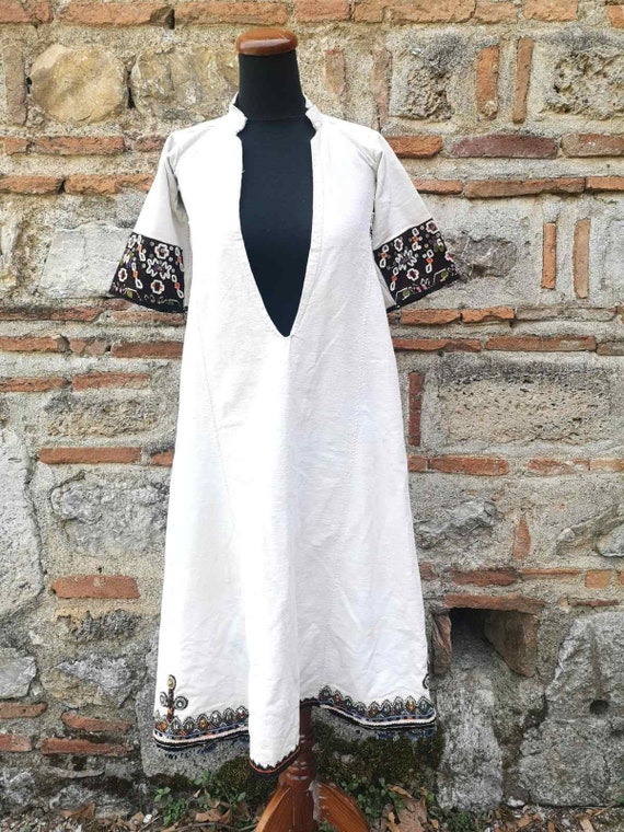 Women's antique woven long shirt, ethnic woven Bit