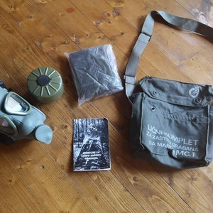 Gasmasker set, leger ex Joegoslavië set voor persoonlijke bescherming