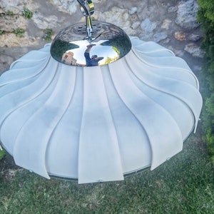Space age 1970&#39;s pendant lamp, rare and large ceiling lamp made by Meblo designed by Harvey Guzzini