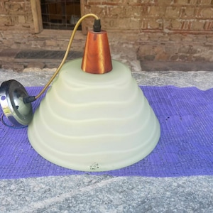 Viokef, handmade glass, vintage ceiling lamp, 1970&#39;s handmade glass lamp