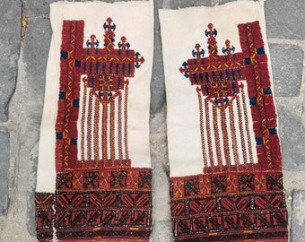 Hand embroidered pair of sleeves, antique XIX century sleeves for bride's dress of Debarski Drimkol region