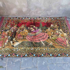 Vintage velvet tapestry, good condition, rich colors tapestry