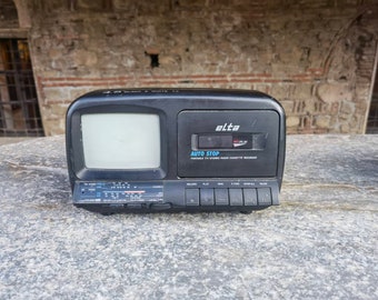 Vintage Small Roadstar TV / Portable TV / Small Tv / Roadstar Tv / Black  And White TV / Plastic TV / Retro Tv / Camping Tv / Mini TV / Japon / 90s -   France