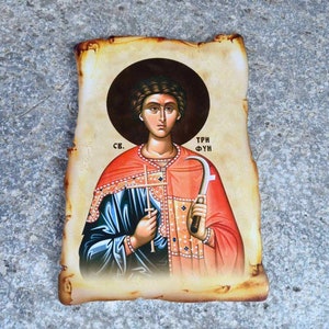 Orthodox Christian Icon of Saint Tryphon, Tryphon of Campsada, Orthodox Christian Icon of Sveti Trifun