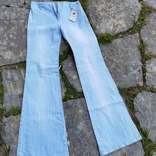 Blue Bell Bottoms Vintage Jeans Vintage Bell Bottom Elastic - Etsy