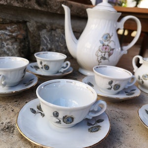 Vintage tea set, porcelain tea set, turkish coffee vintage set