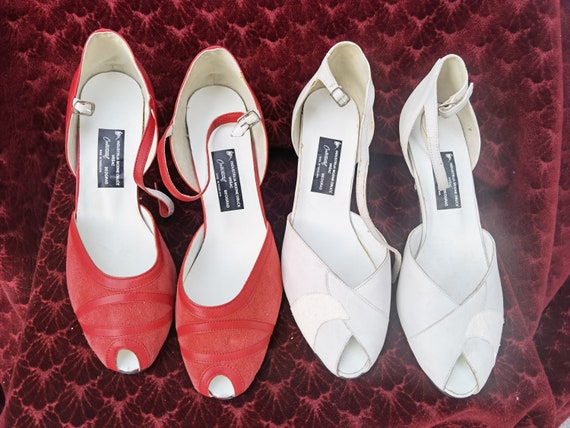 Italian women vintage shoes lot of 6, retro made … - image 2