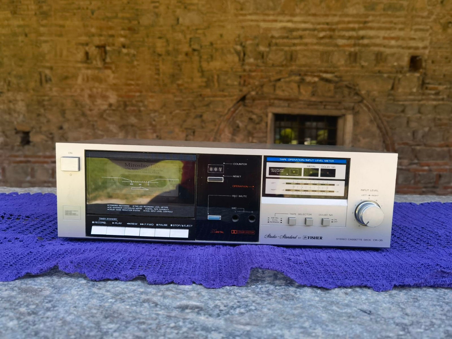Vintage cassette player deck Fisher CR35 stereo cassette Etsy