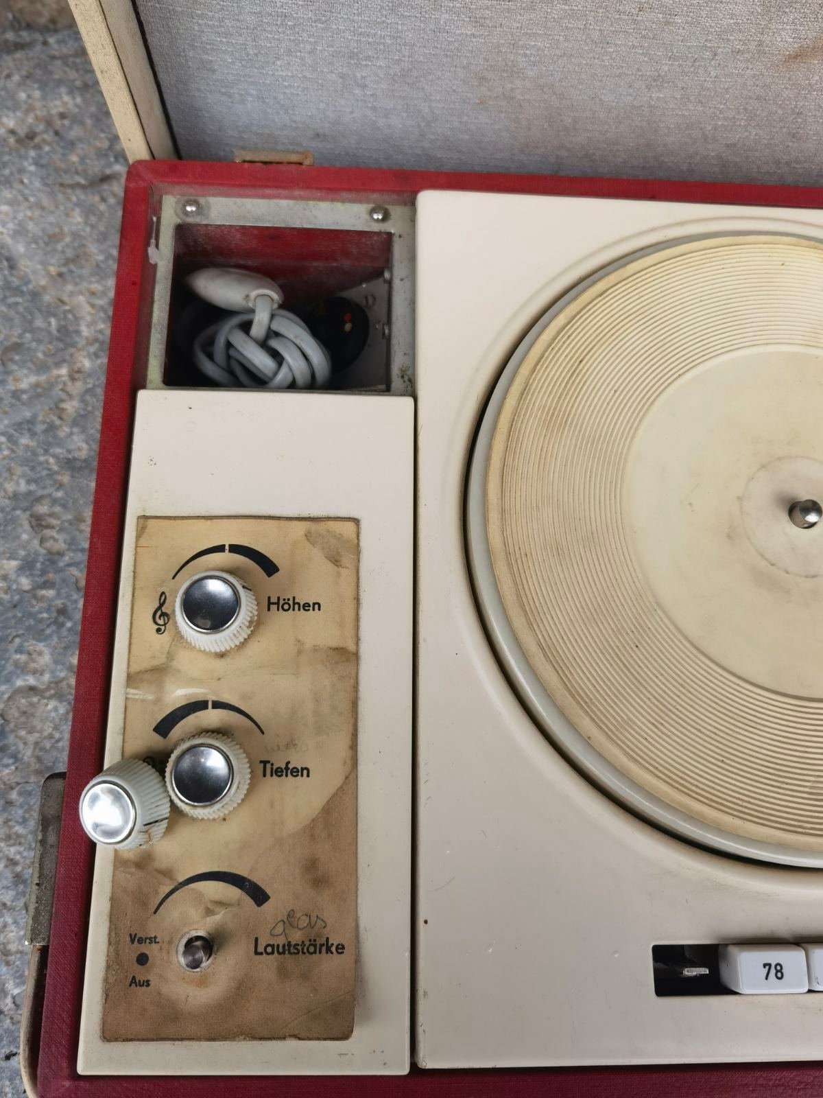 Tocadiscos vintage Solo, tocadiscos rojo retro fabricado en Alemania -   México