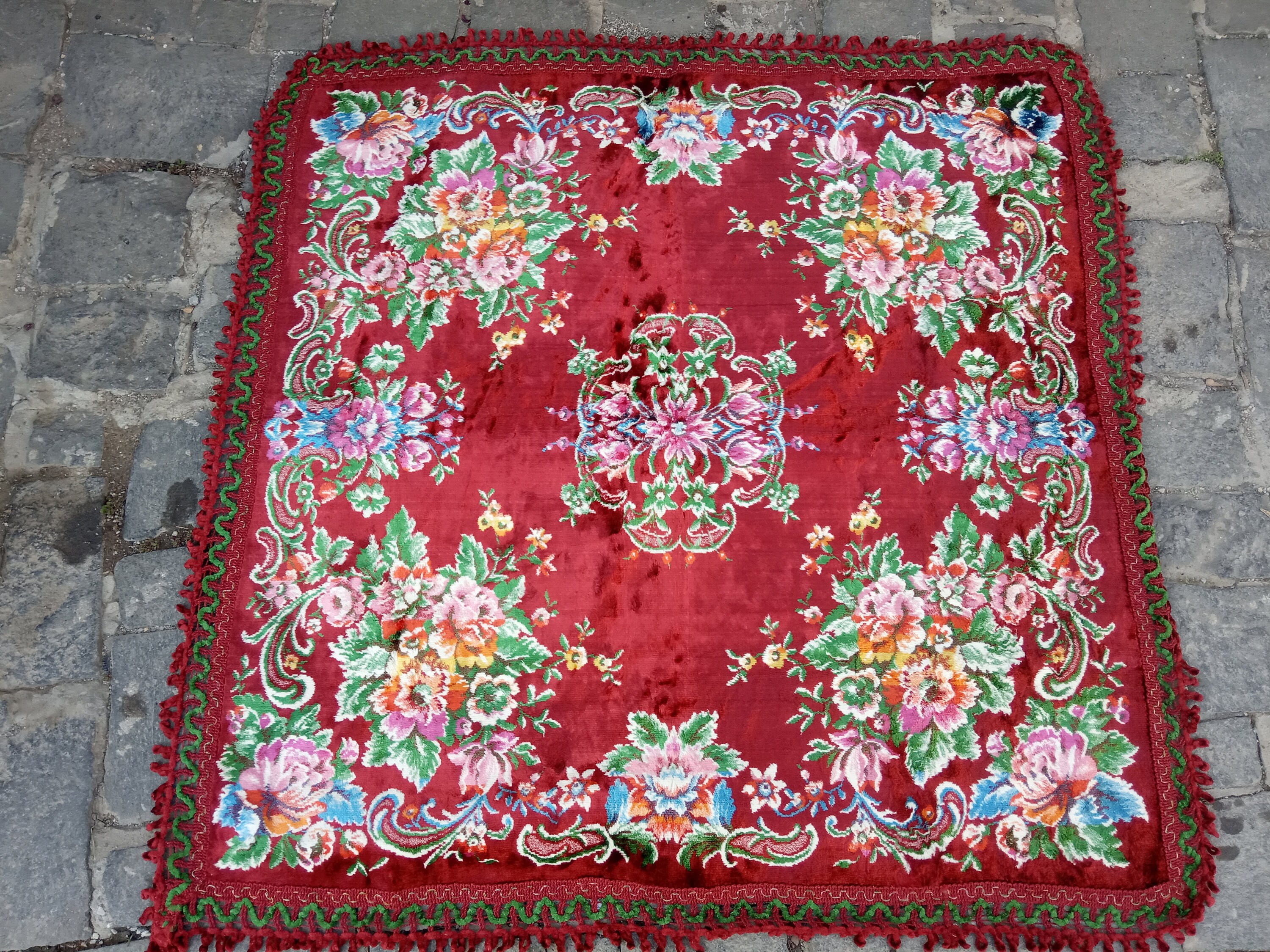 Velvet Table Cover Italian Velvet Table Spread Square Velvet | Etsy