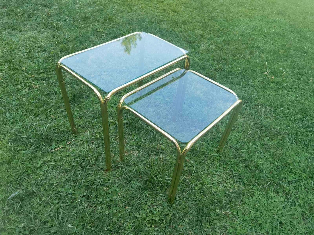 1980's Nesting Coffee Tables Vintage Minimalist Etsy