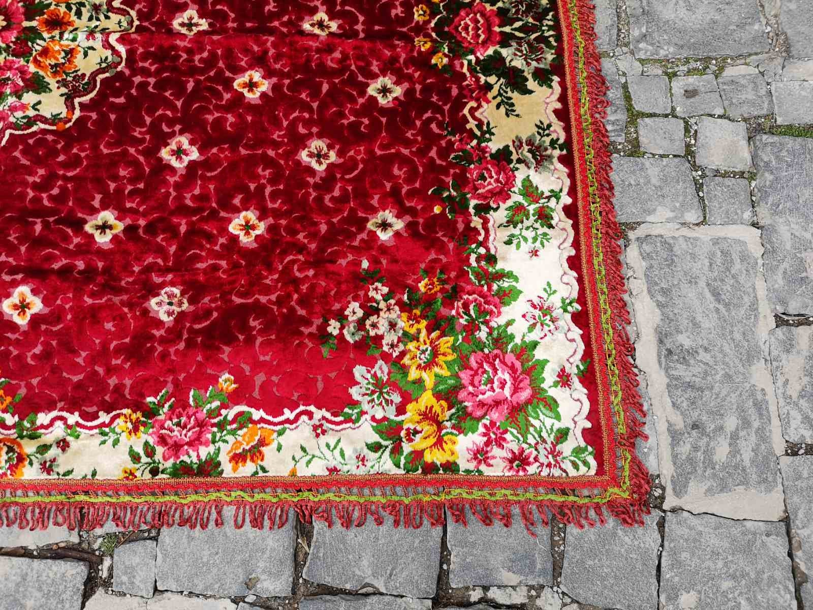 Large Velvet Blanket, Great Condition Vintage Velvet Bed Cover Etsy