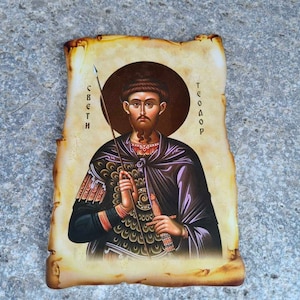 Orthodox Christian Icon of Saint Theodore Tiron, Orthodox Christian Icon of Sveti Teodor