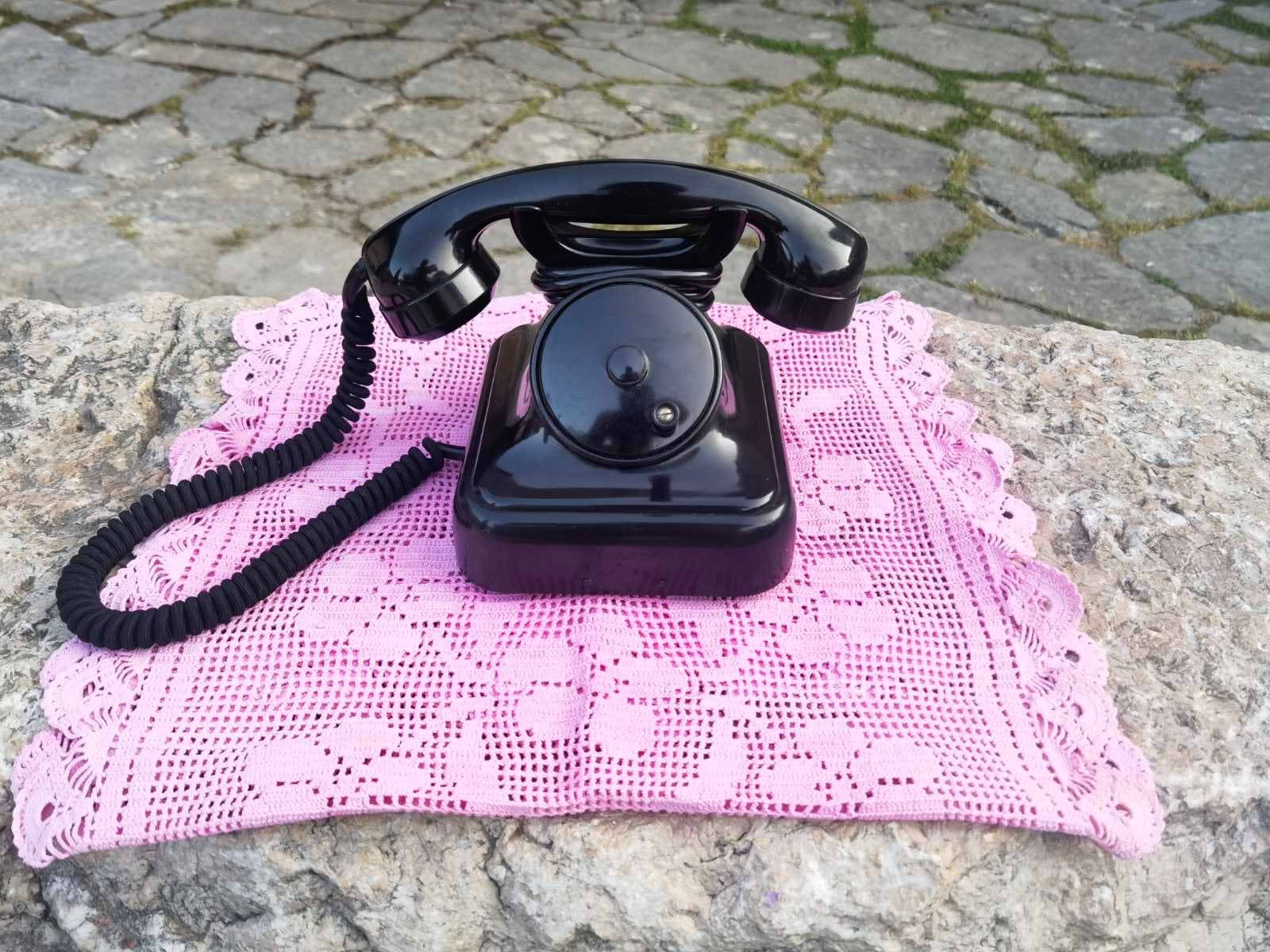Téléphone Vintage En Bakélite CIT – Années 50, Couleur Noire, état D’occasion